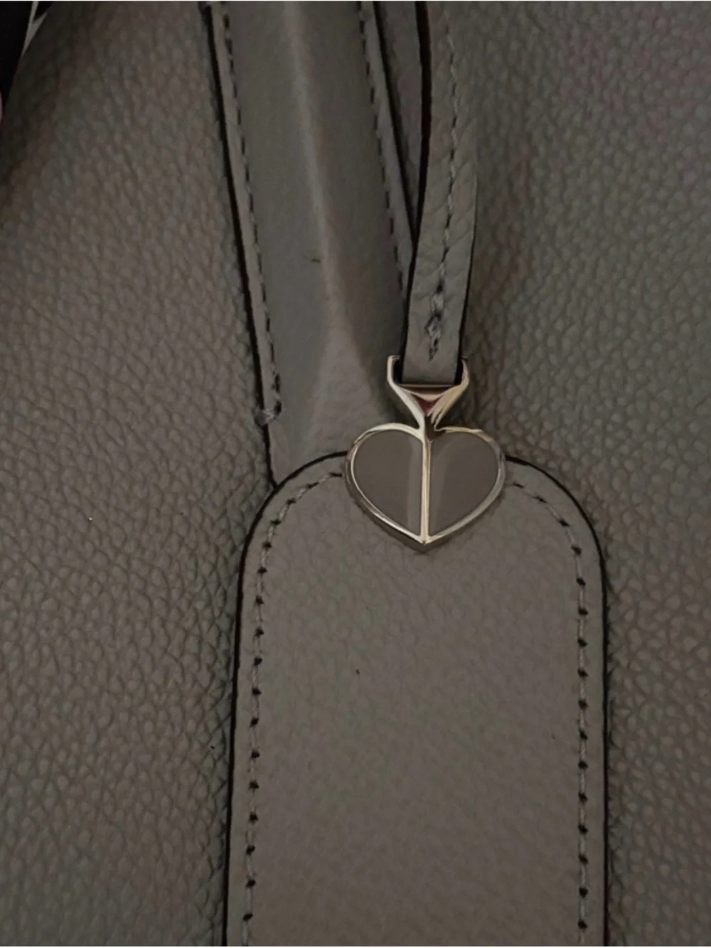 Kate Spade Taupe Leather Satchel with Pink Scarf Accent **small flaw-see pic**